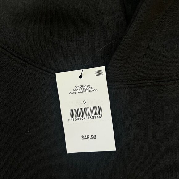 Cotton On Box Fit Hoodie Black Size S NWT - Picture 4 of 4